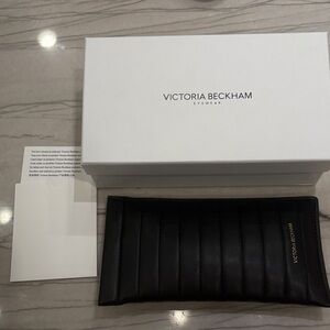 Victoria Beckham Black Cat Eye Sunglasses with Quilted Pouch